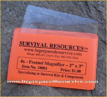 Survival&nbsp;Resources 4x&nbsp;Fresnel&nbsp;Magnifier