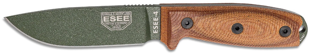 ESEE 4 (olive drab blade, 3D natural micarta)