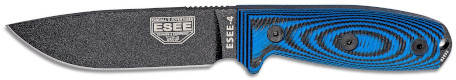 ESEE 4 (black blade, 3D blue/black grip)