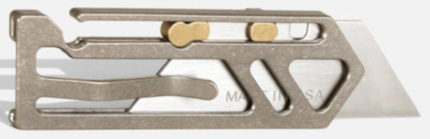 Aerocrafted Sideslip Utility Knife (titanium, back)