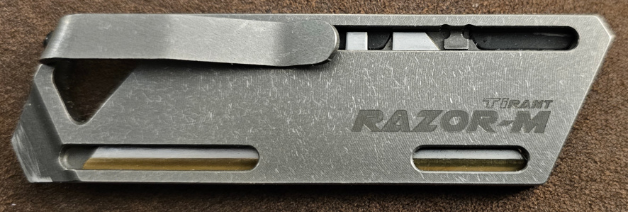Exceed Designs TiRant Razor-M 3.0 Utility Knife (stonewashed, black, back)