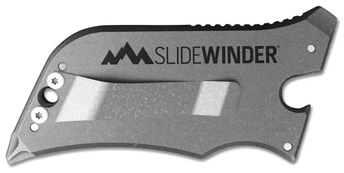 Outdoor Edge Slidewinder Utility Knife (blue, back)